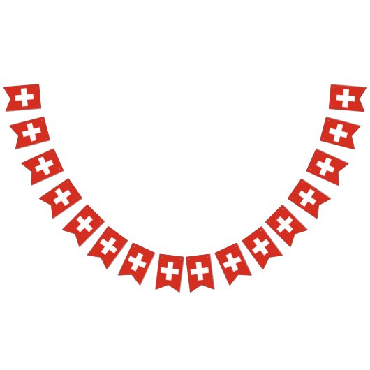 スイス国旗 バンティングフラッグ (全)