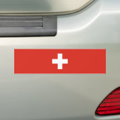 スイス国旗 バンパーステッカー (車上)