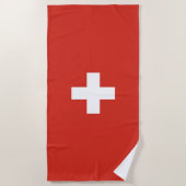 スイス国旗 ビーチタオル (正面)