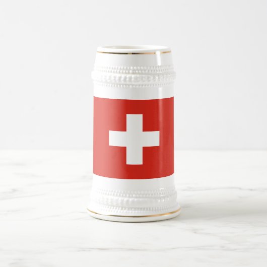 スイス国旗 ビールジョッキ (中央)