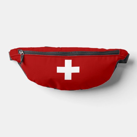 スイス国旗 ファニーパック (レイダウン)
