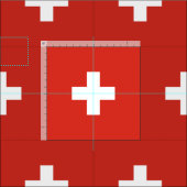 スイス国旗 ファブリック (タイル)