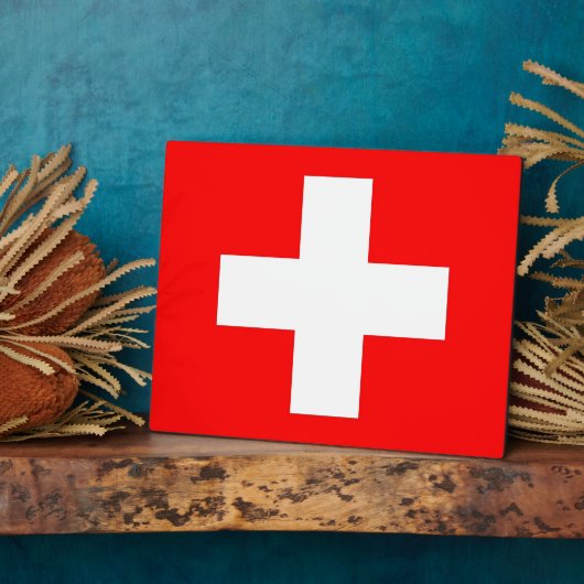 スイス国旗 フォトプラーク (側面)