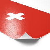 スイス国旗 フォトプリント            (角)