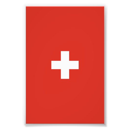 スイス国旗 フォトプリント            (正面)