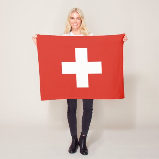 スイス国旗 フリースブランケット (インサイチュ)