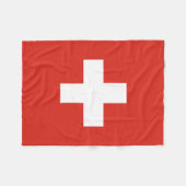 スイス国旗 フリースブランケット (正面(横))