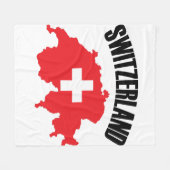 スイス国旗 フリースブランケット (正面(横))