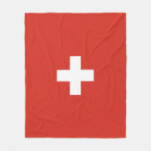 スイス国旗 フリースブランケット (正面)