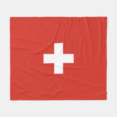 スイス国旗 フリースブランケット (正面(横))
