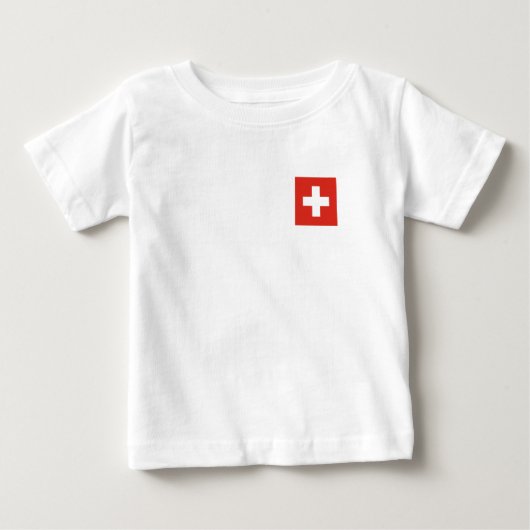 スイス国旗 ベビーTシャツ (正面)