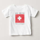 スイス国旗 ベビーTシャツ (正面)