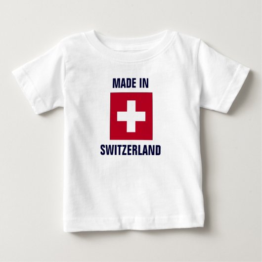 スイス国旗 ベビーTシャツ (正面)