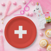 スイス国旗 ペーパープレート (パーティー)