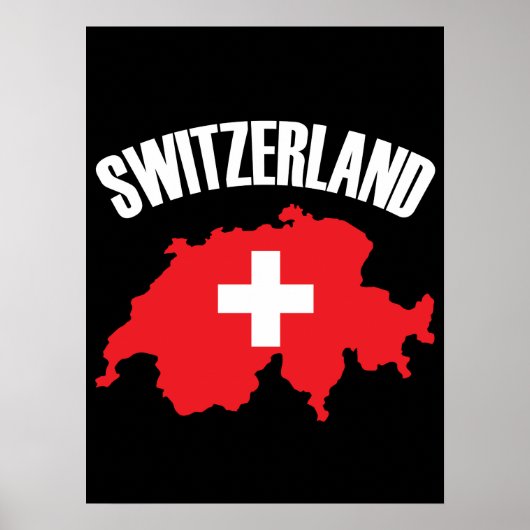 スイス国旗 ポスター (正面)