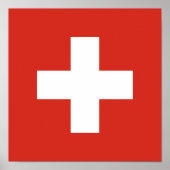 スイス国旗 ポスター (正面)