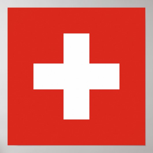 スイス国旗 ポスター (正面)