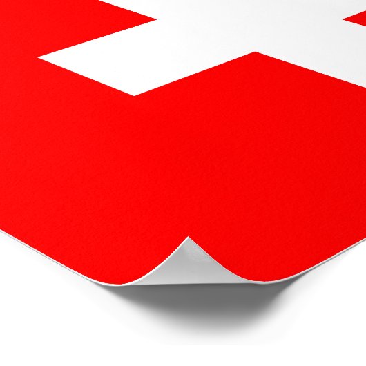 スイス国旗 ポスター (角)