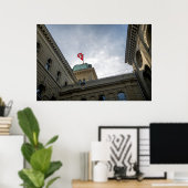 スイス国旗 ポスター (ホームオフィス)