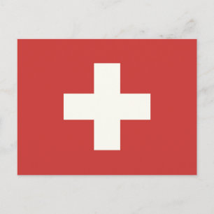 スイス国旗 ポストカード