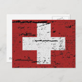 スイス国旗 ポストカード (正面/裏面)