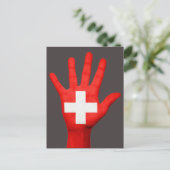 スイス国旗 ポストカード (スタンド正面)