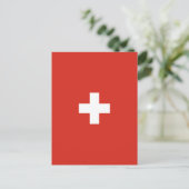 スイス国旗 ポストカード (スタンド正面)