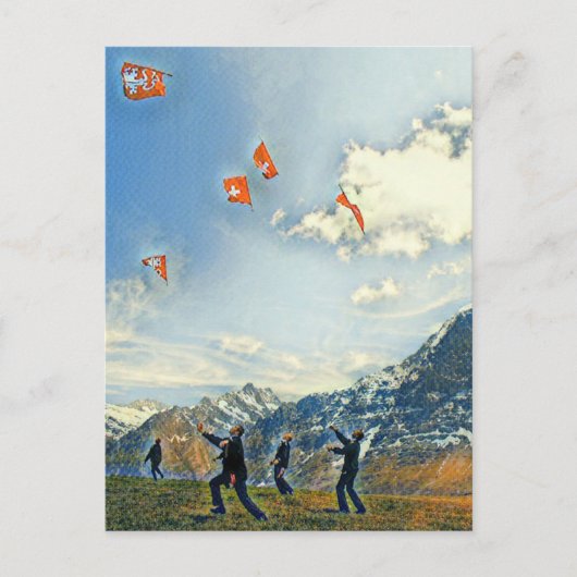 スイス国旗 ポストカード (正面)