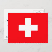 スイス国旗 ポストカード (正面/裏面)