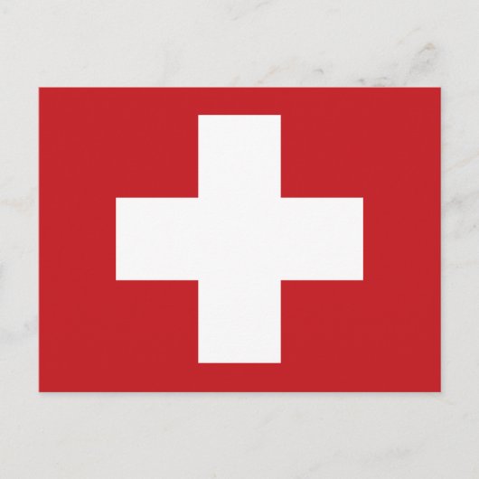 スイス国旗 ポストカード (正面)