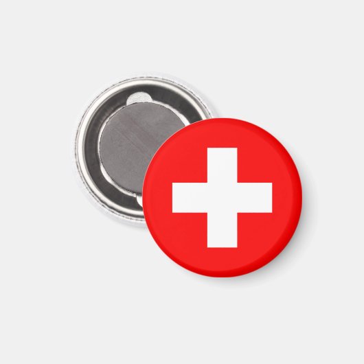 スイス国旗 マグネット (正面/裏面)