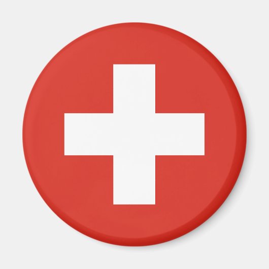 スイス国旗 マグネット (正面)