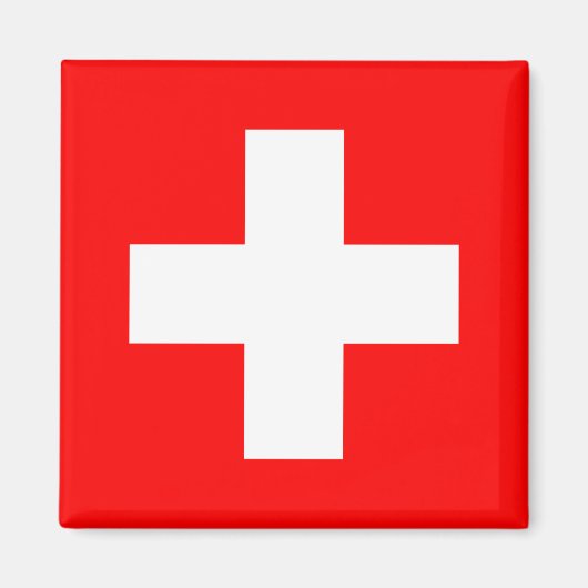 スイス国旗 マグネット (正面)