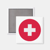 スイス国旗 マグネット (正面/裏面)