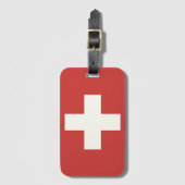 スイス国旗 ラゲッジタグ (正面縦)