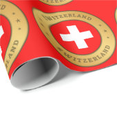 スイス国旗 ラッピングペーパー (ロールコーナー)