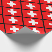 スイス国旗 ラッピングペーパー (角)