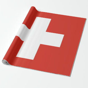 スイス国旗 ラッピングペーパー