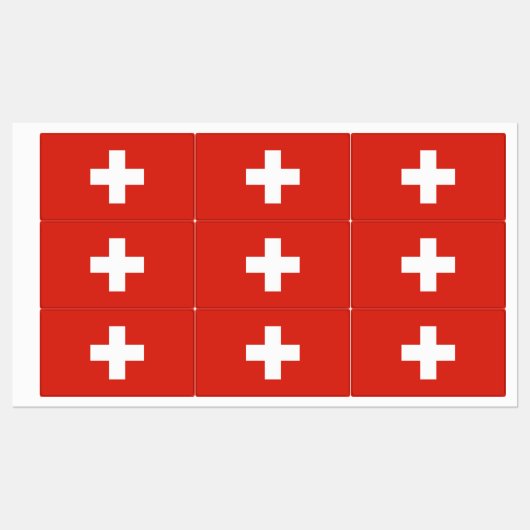 スイス国旗 ラベル (シート)