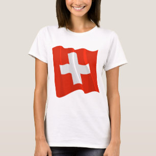 スイス国旗 レディースTシャツ Tシャツ