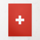 スイス国旗 三つ折りカード (カバー)