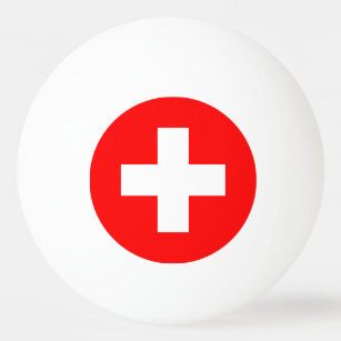 スイス国旗 卓球ボール