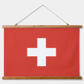スイス国旗 吊り下げ型タペストリー (正面)