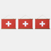 スイス国旗 吊り下げ型タペストリー (トリプル)