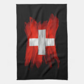 スイス国旗、国旗 キッチンタオル (縦)