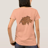 スイス国旗+地図Tシャツ Tシャツ (裏面)