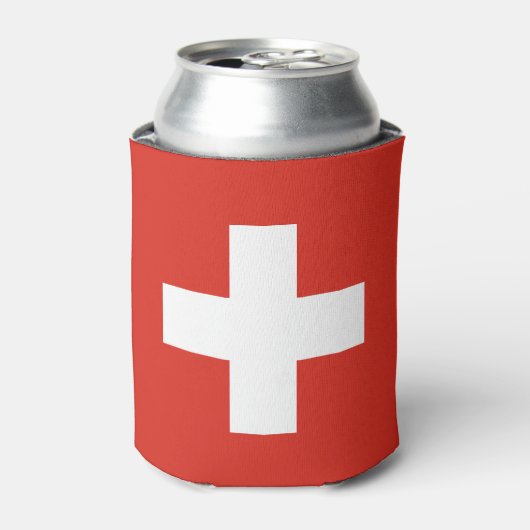 スイス国旗 缶クーラー (缶正面)