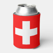 スイス国旗 缶クーラー (缶正面)