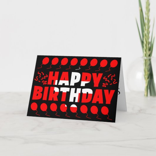 スイス国旗 誕生日おめでとう カード (正面)