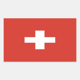 スイス国旗 長方形シール